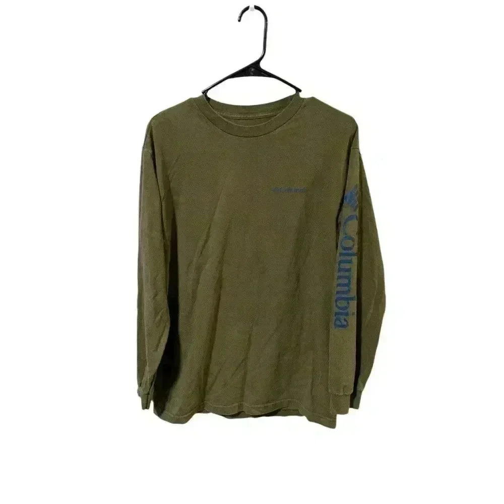 Columbia Size Medium Long Sleeve Patriotic Forest‎ Shirt